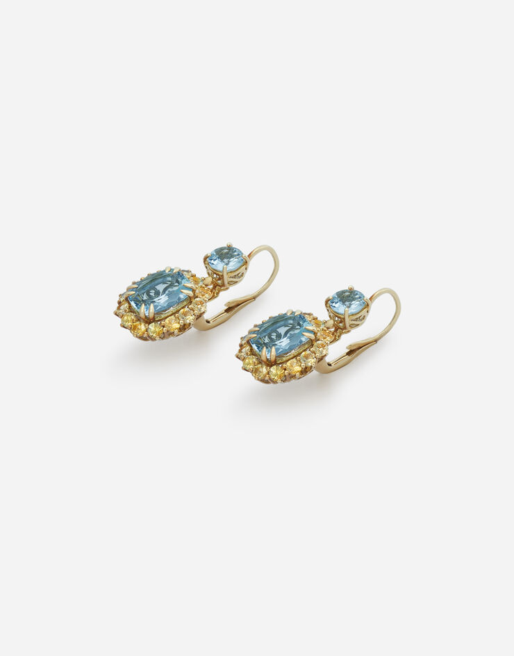 Dolce & Gabbana Herritage earrings in yellow gold with aquamarines and yellow sapphires Gold WEFE1GWBY01