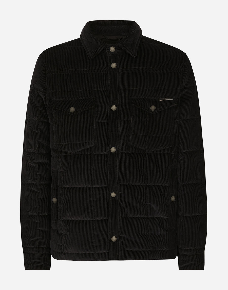 Quilted and padded corduroy jacket