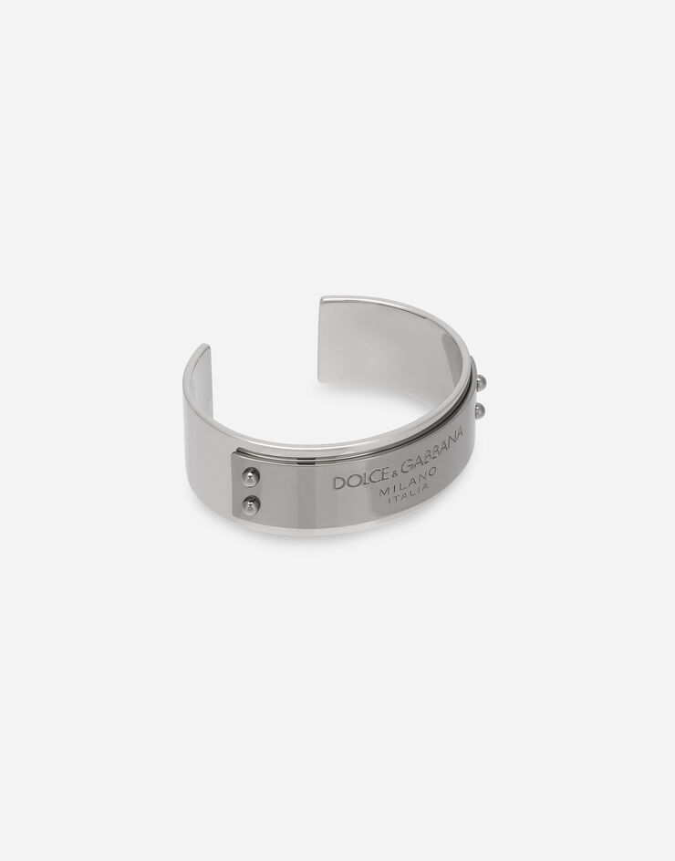 Dolce&Gabbana Rigid bracelet with Dolce&Gabbana logo Silver WBP1T2W1111
