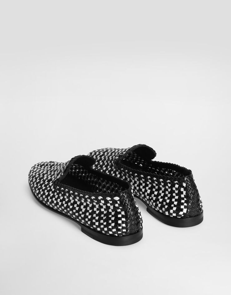Dolce & Gabbana Slipper aus geflochtenem Leder Mehrfarbig A50687A9M51