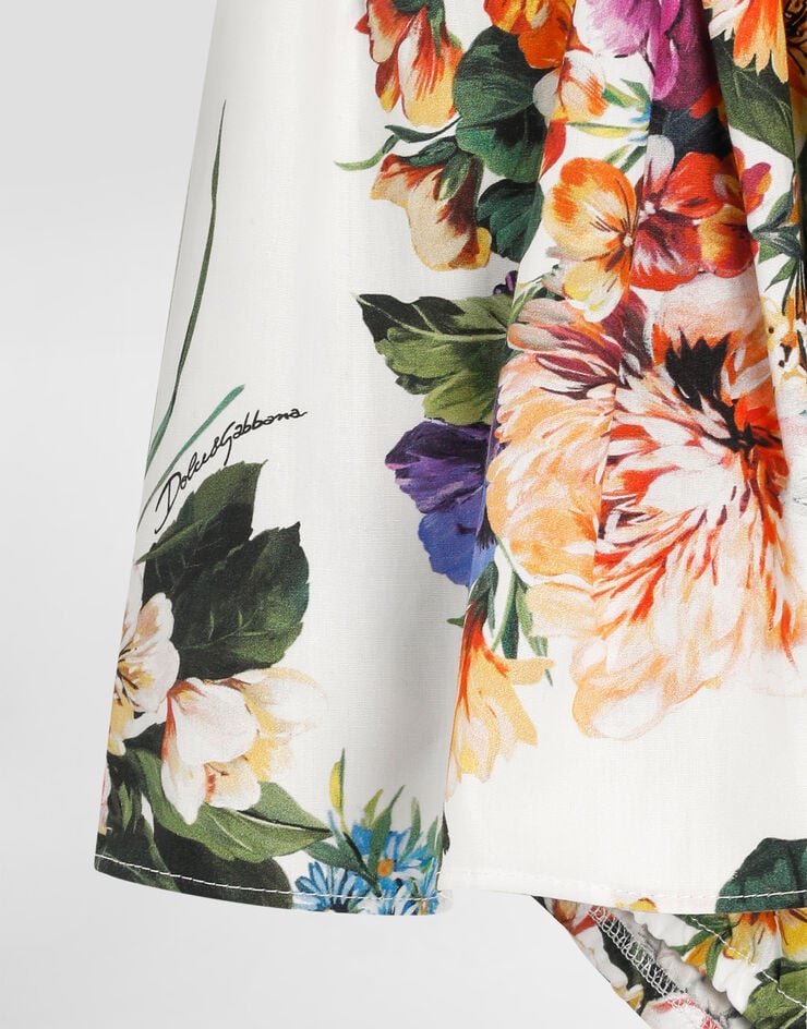 Dolce & Gabbana Jupe en popeline à imprimé fleurs Imprimé L25I65HS5TW