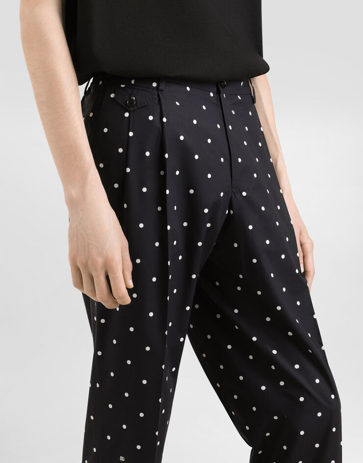 Dolce & Gabbana Cotton pants with double darts Print GV4EETHS5SO
