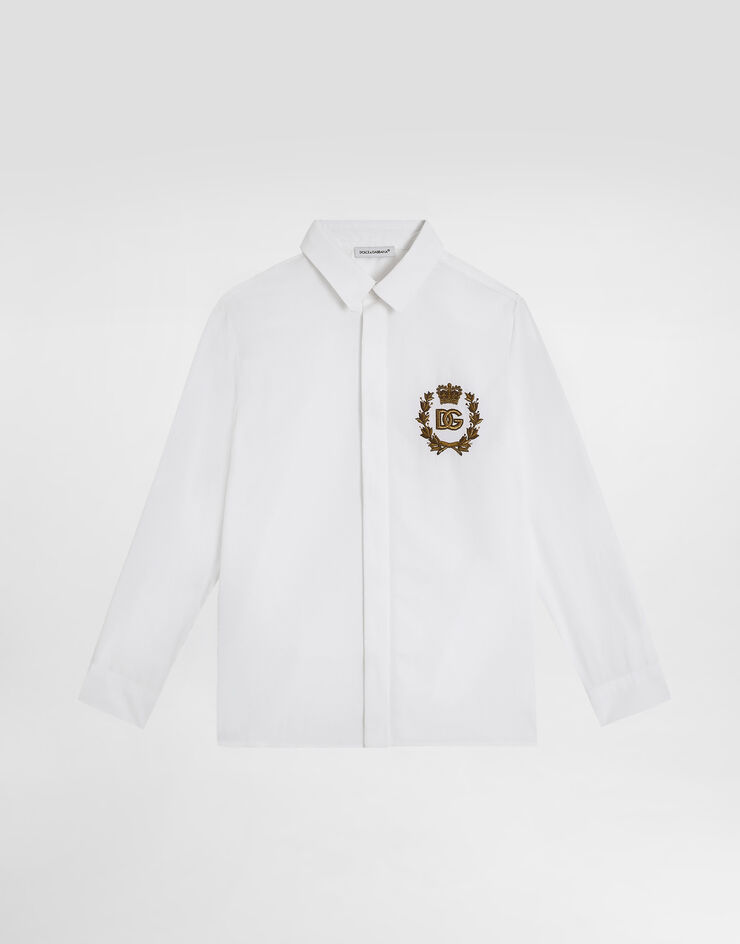 Dolce & Gabbana قميص بوبلين أبيض L43S92G7N6I