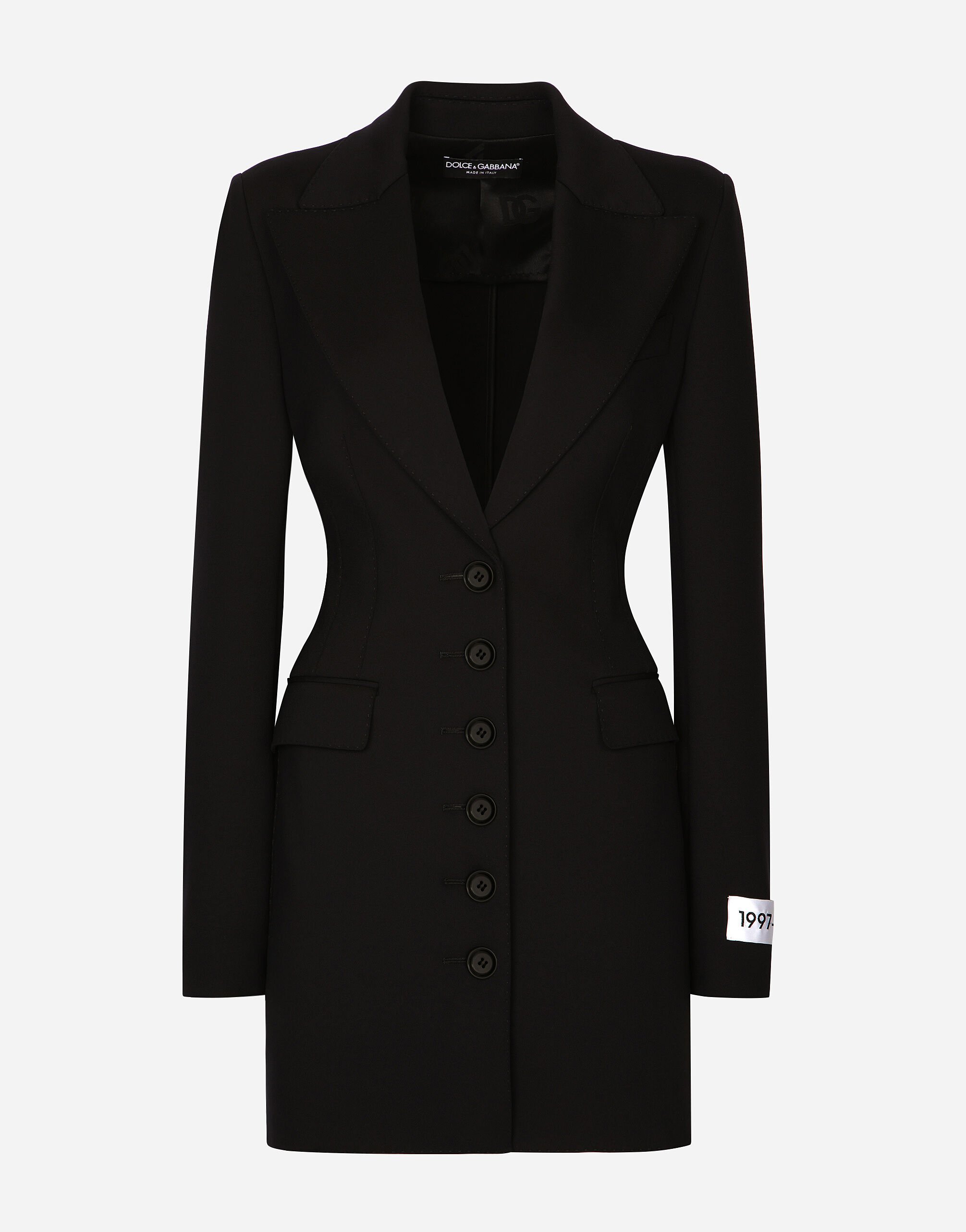 Dolce & Gabbana KIM DOLCE&GABBANA Single-breasted technical jersey Turlington jacket Black F26AHTFU23Q