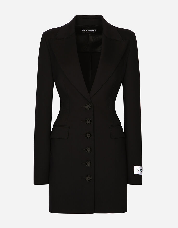 Dolce & Gabbana KIM DOLCE&GABBANA Single-breasted technical jersey Turlington jacket Black F29UPTFUUBD