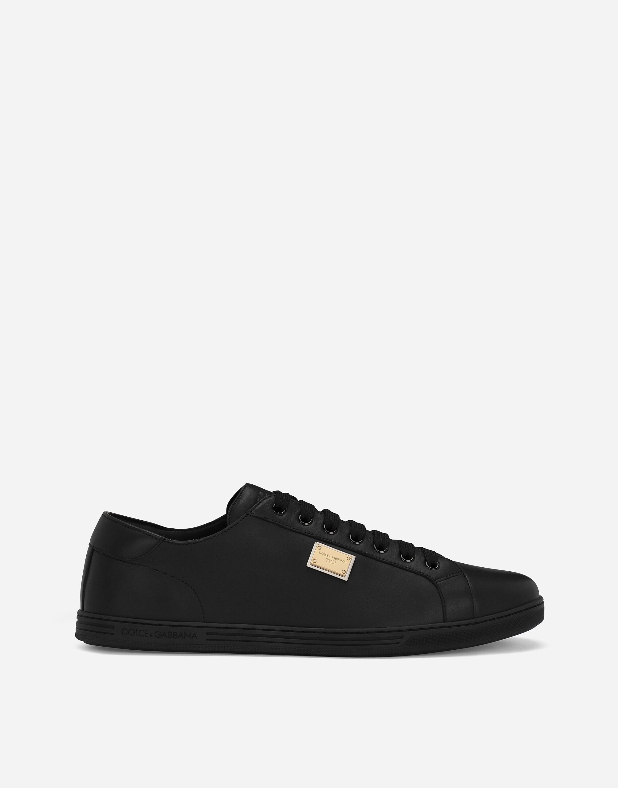 Dolce & Gabbana Saint Tropez calfskin sneakers Black A80397AO602