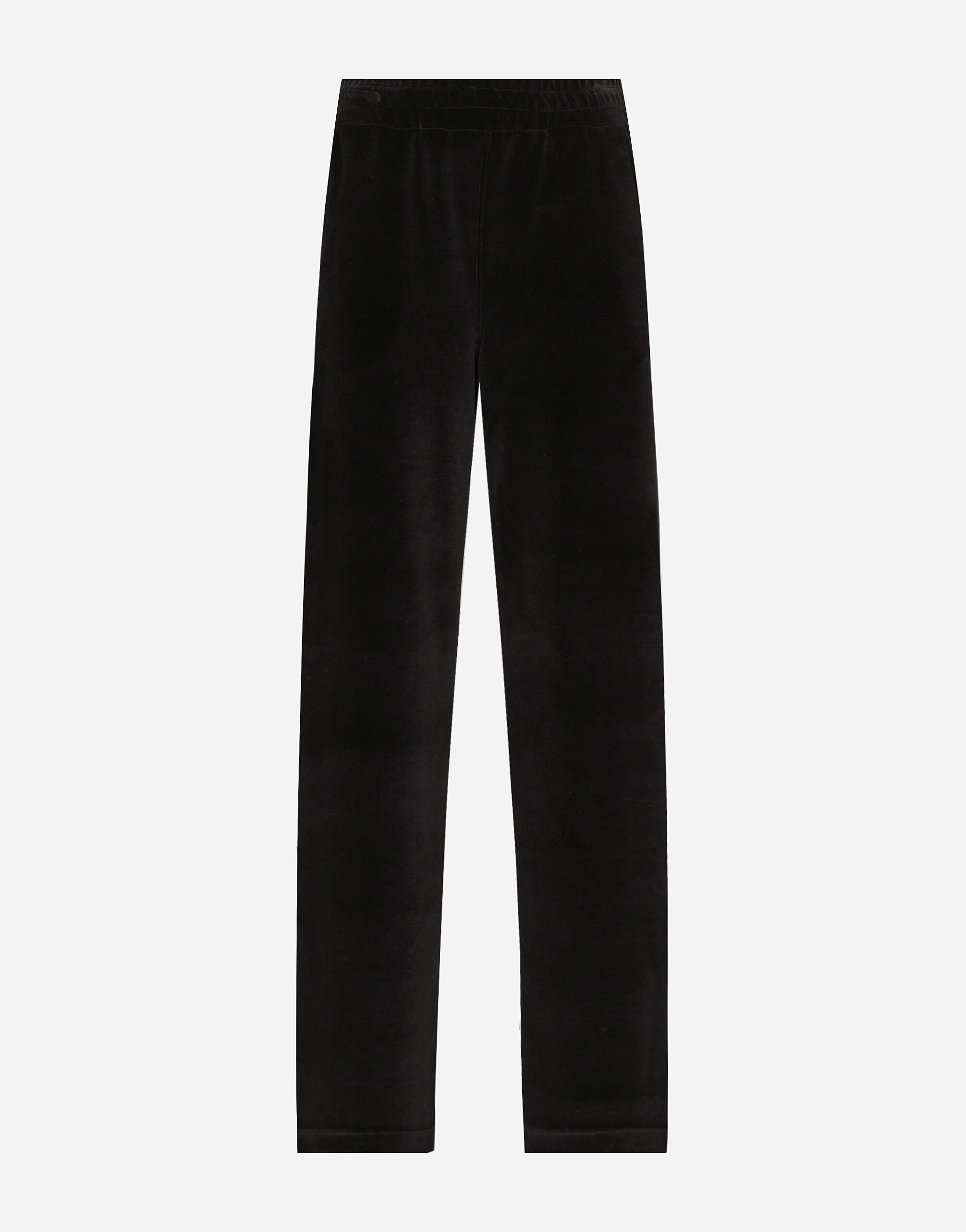 Pantalon de jogging en chenille de coton a logo DG en Noir pour femme Dolce Gabbana