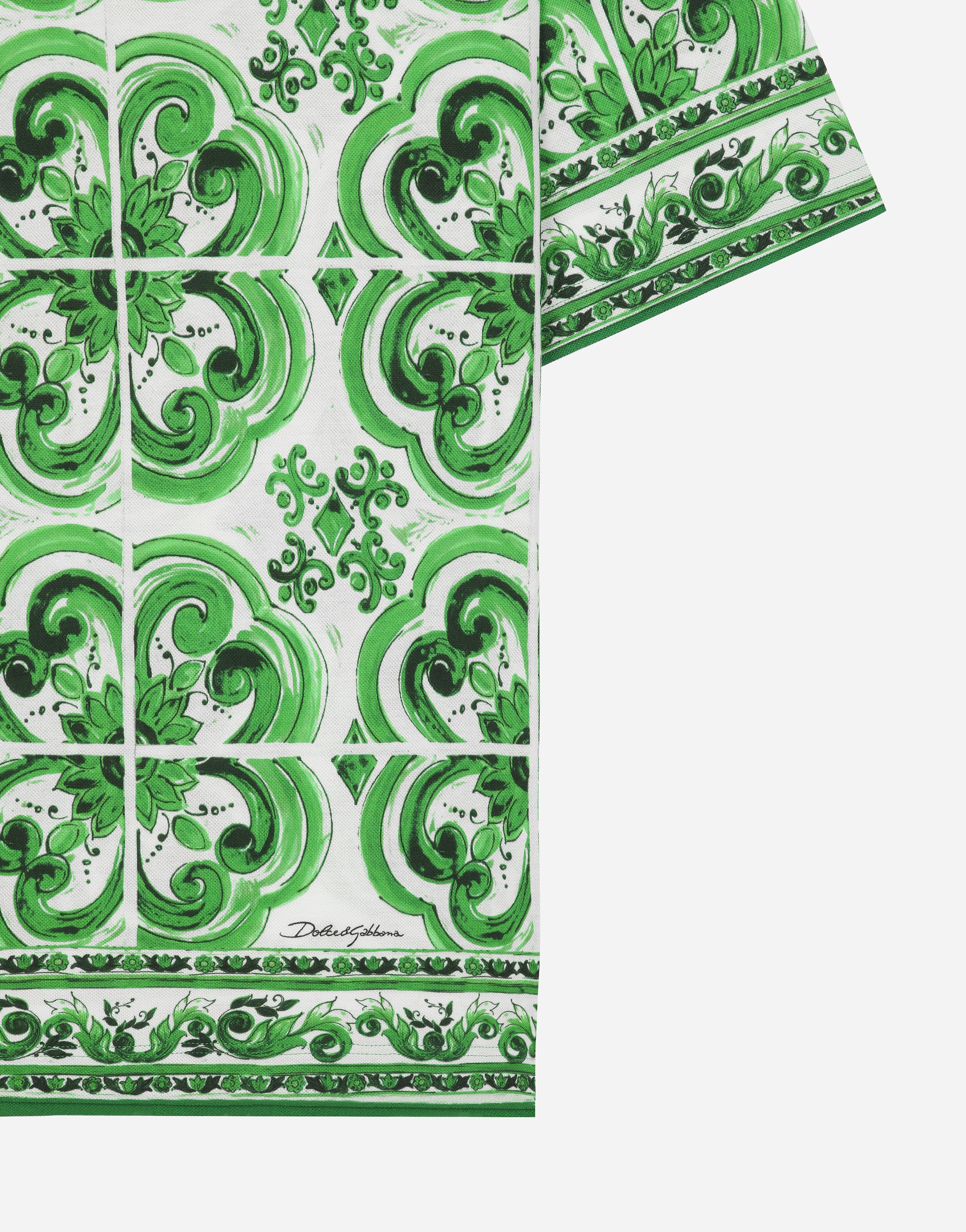 いいネット通販 - 全国送料無料でお届けします in print majolica with polo-shirt Cotton Print Men for ウェア