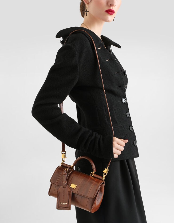 Dolce & Gabbana Bolso de mano My Sicily mini en piel de anguila Dolce & Gabbana Bolso de mano My Sicily mini en piel de anguila Marrón BB7864B8291