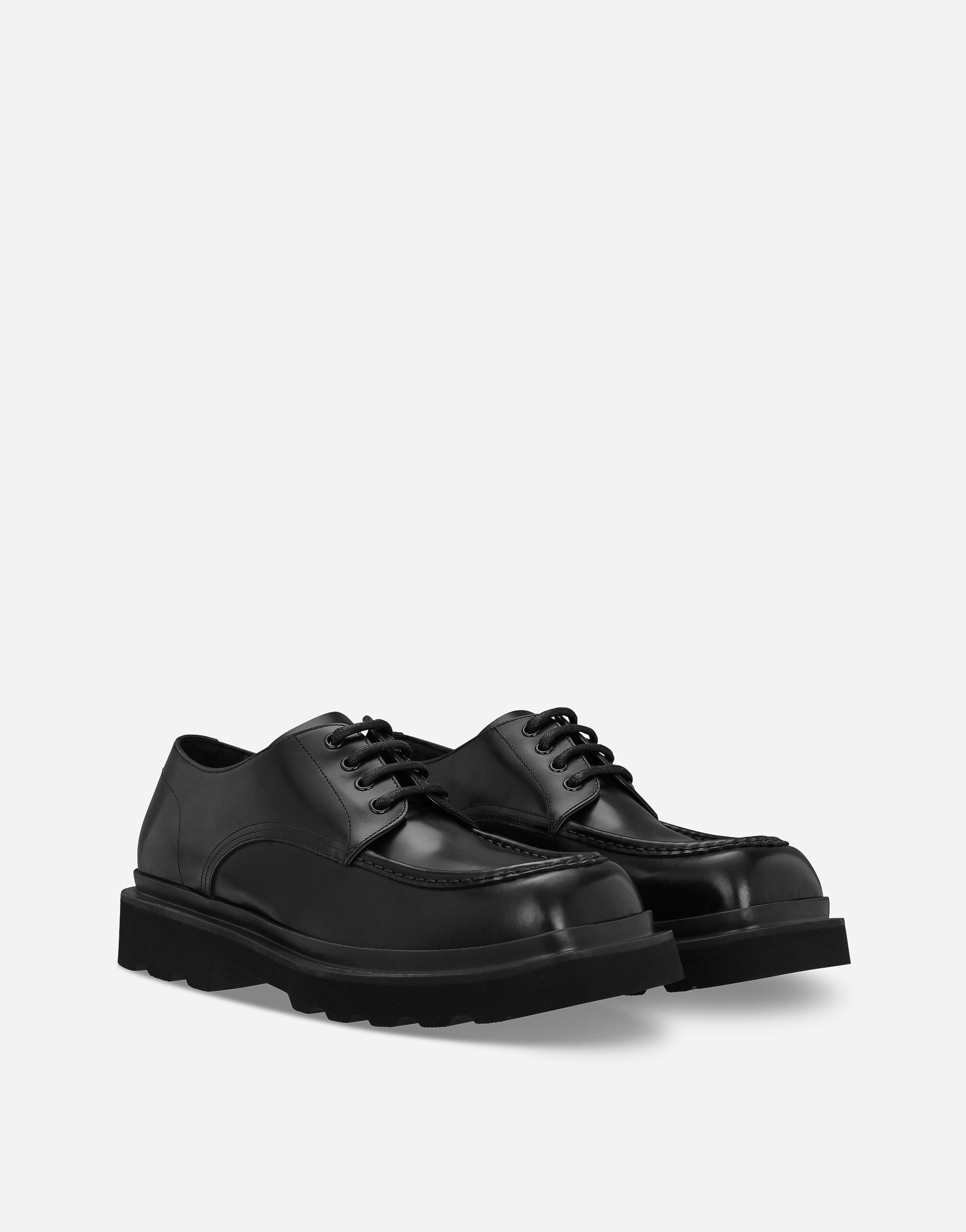 Calfskin Derby shoes in Black for Men Dolce Gabbana
