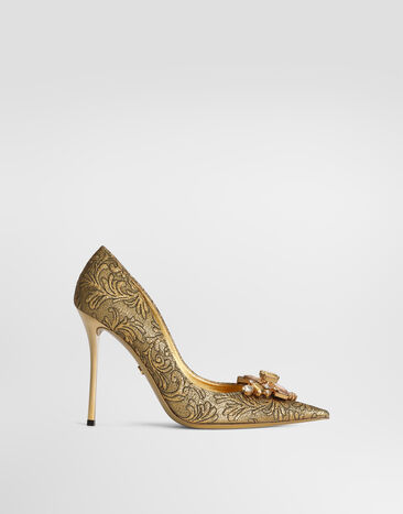 Dolce & Gabbana Pumps in ramage brocade Gold CD2012A0436