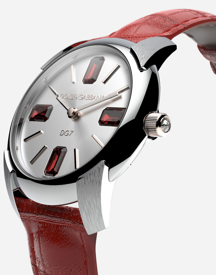 Dolce & Gabbana Reloj con correa de caimán Rojo WWRE2SXSD9A
