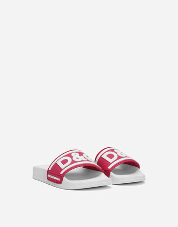 Dolce & Gabbana Rubber beachwear sliders Multicolor DD0320AQ858