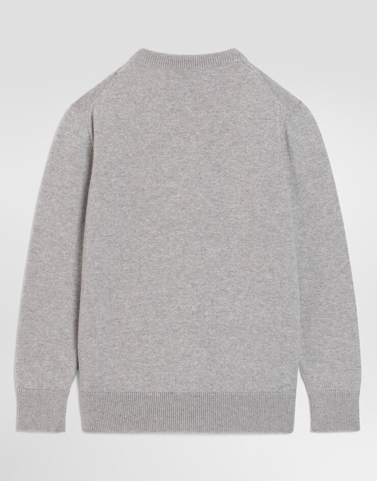 Dolce & Gabbana Wool pullover with logo Dolce & Gabbana Wool pullover with logo Grey L4KWE2JGMLD