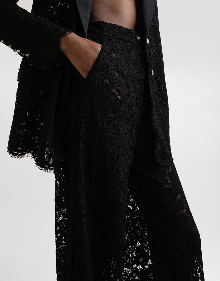 Dolce & Gabbana Cordonetto lace trousers Black FTCPTTHLM7L