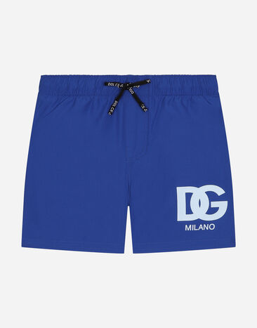 Dolce & Gabbana Nylon swim trunks Blue L1J818ON03Y