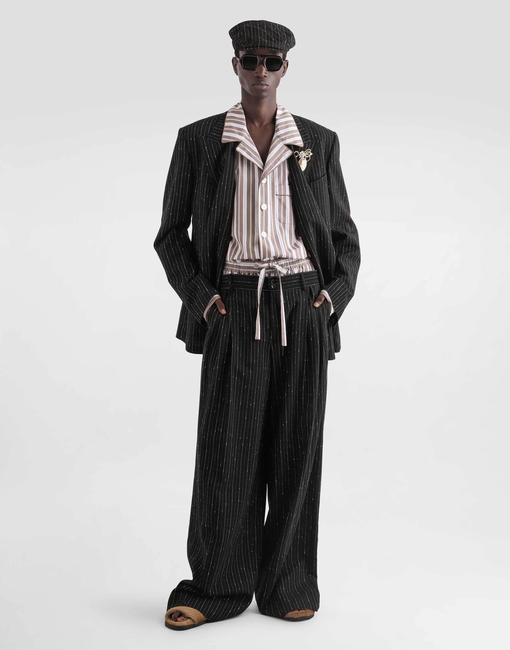 Striped poplin vanity trousers in Multicolor for Men | Dolce&Gabbana®