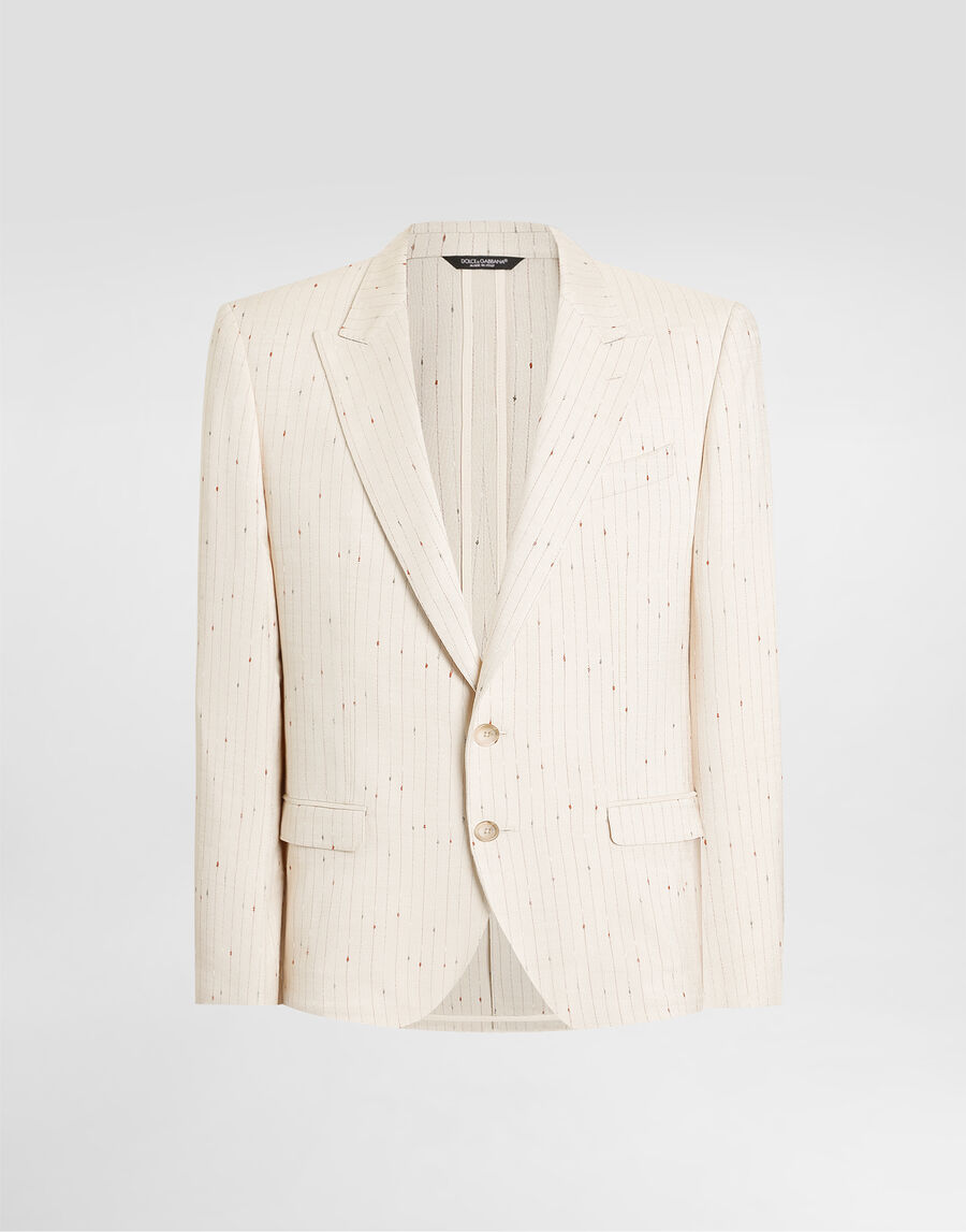 Single-breasted pinstripe finish jacket