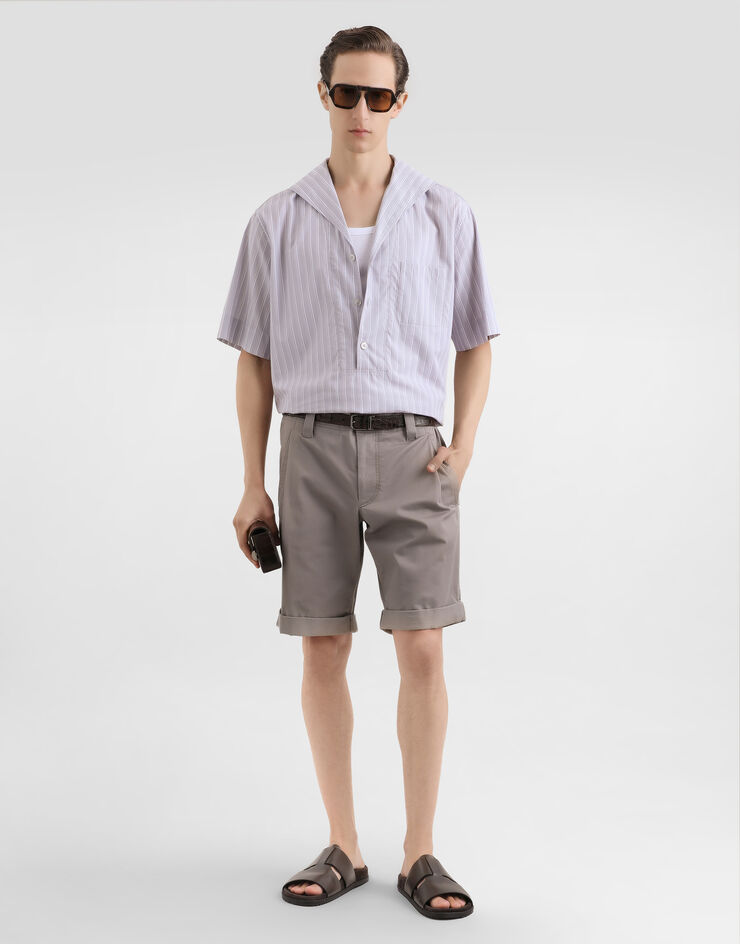 Dolce & Gabbana Рубашка из хлопкового поплина в полоску Multicolor G5NE3TFR50E