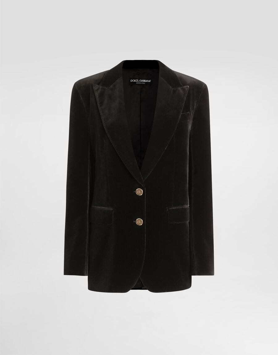 Smooth velvet jacket