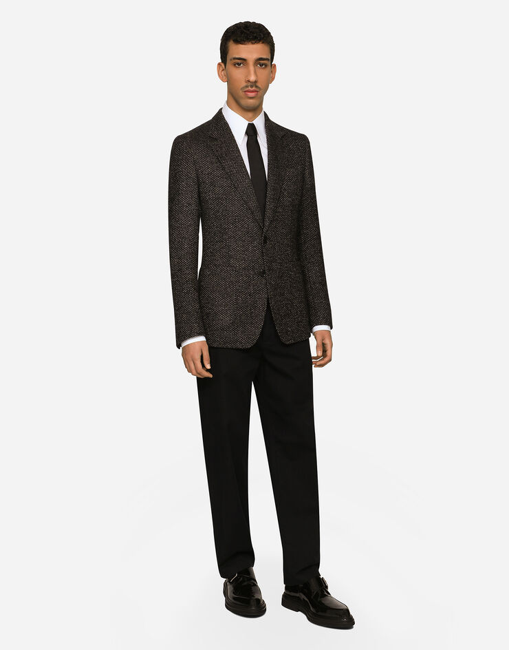 Dolce&Gabbana Stretch alpaca and wool tweed single-breasted jacket Multicolor G2PT9TFMMHU
