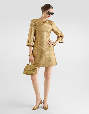 Dolce & Gabbana Lamé jacquard dress Gold F620UZFJODW