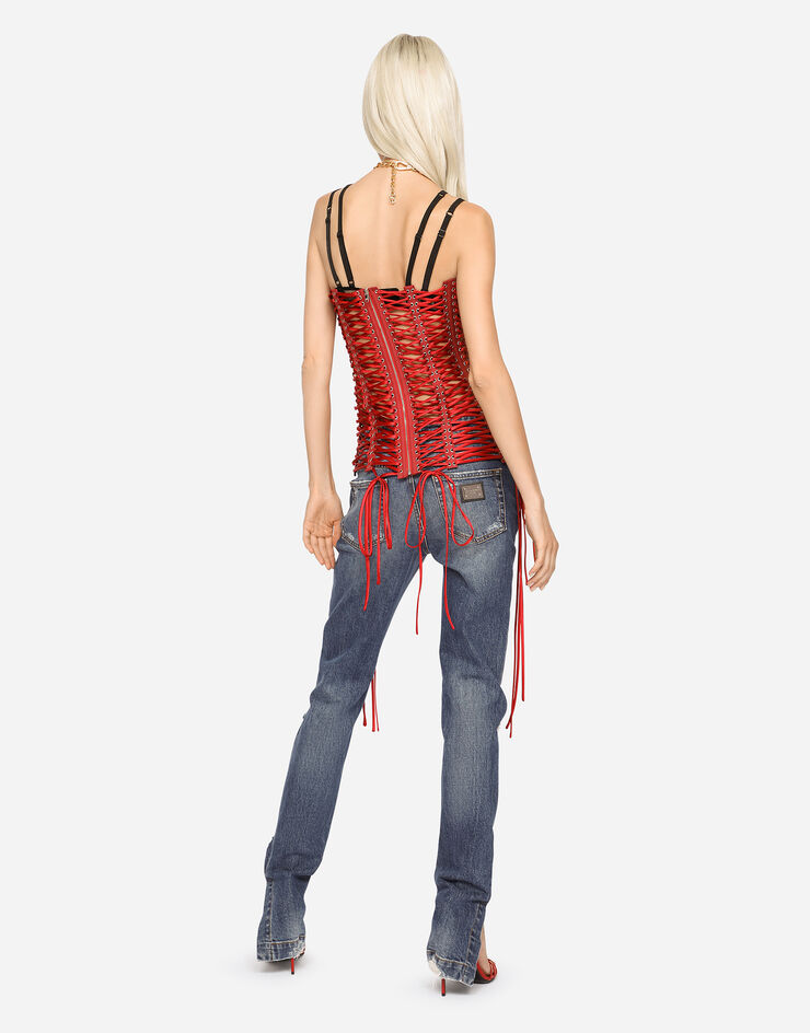 Dolce & Gabbana Girly jeans with ripped details Multicolor FTCOWDG8GZ6
