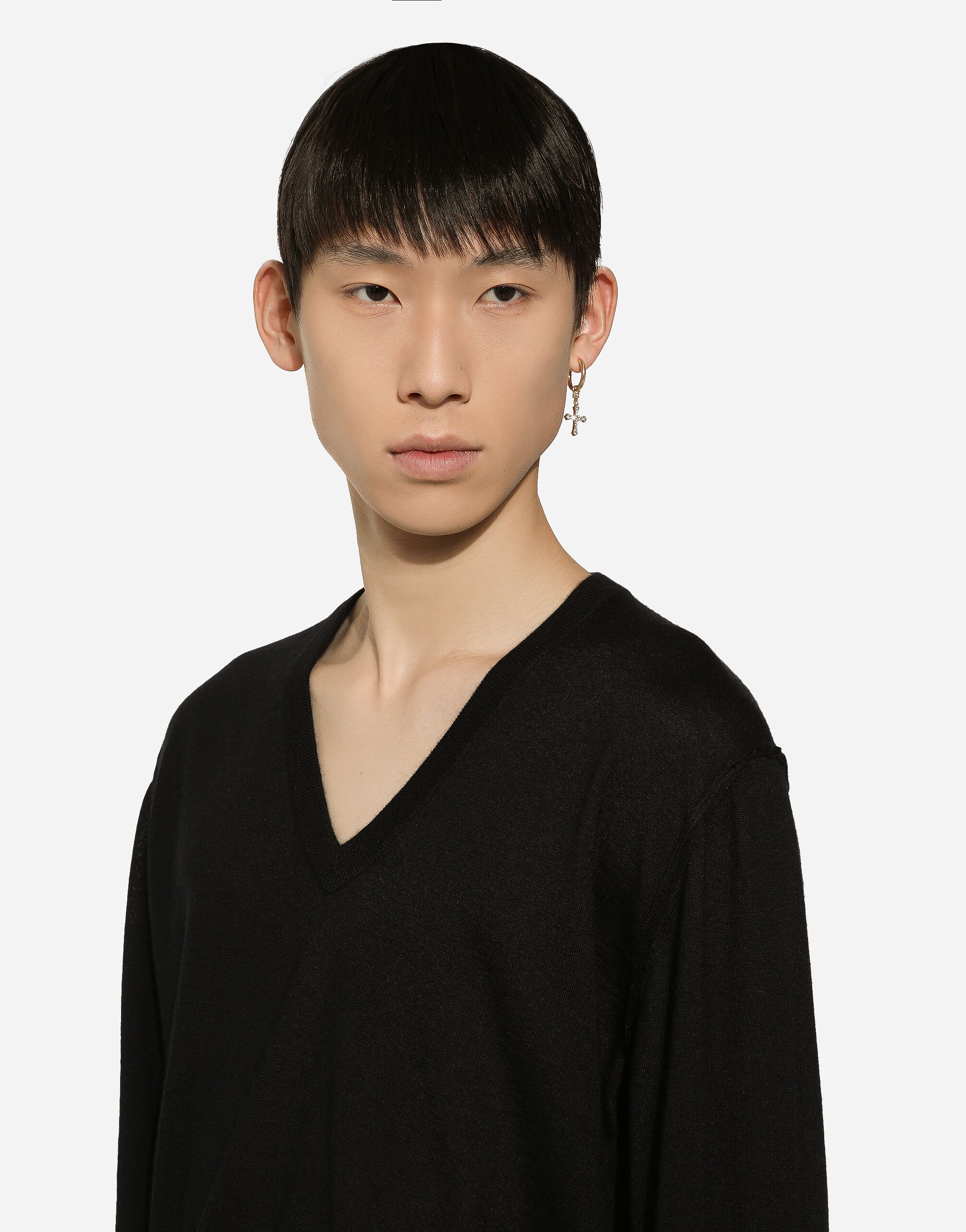 DOLCE & GABBANA ゴールドトーン DNA Cross シングルピアス DOLCE & GABBANA ゴールドトーン DNA Cross シングルピアス