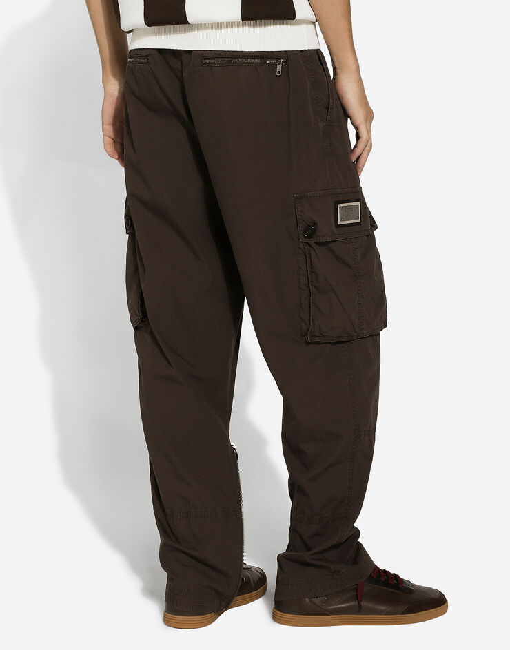 Dolce & Gabbana Poplin cargo pants Brown GP0C8TG8LE0