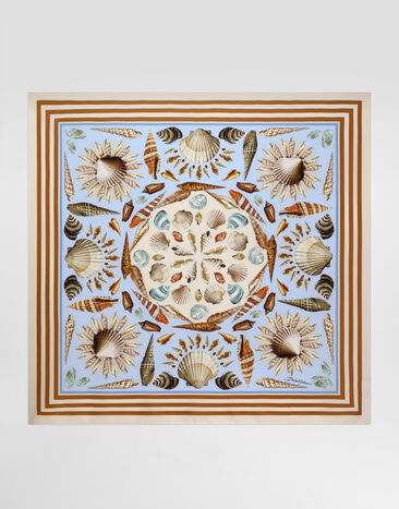 Dolce & Gabbana Shell-print 90x90 silk scarf Multicolor GQ260EG0TIU