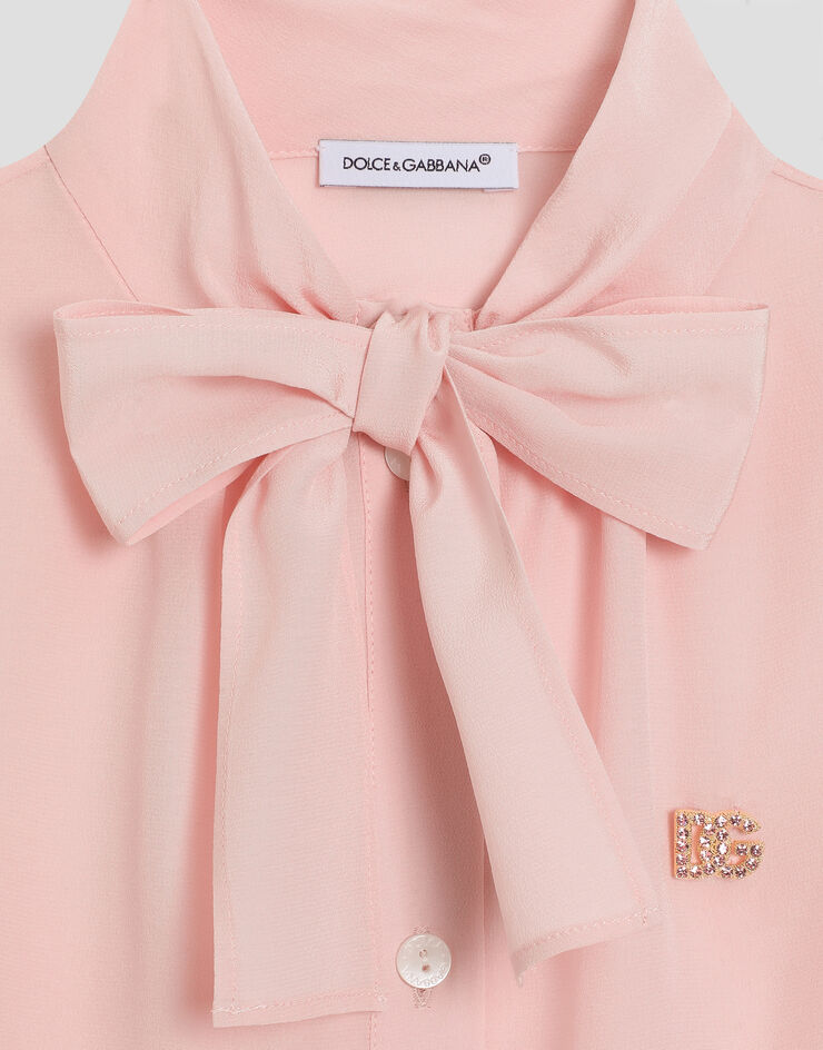 Dolce & Gabbana Camicia in crepe de chine Rosa L56S30FU1A8