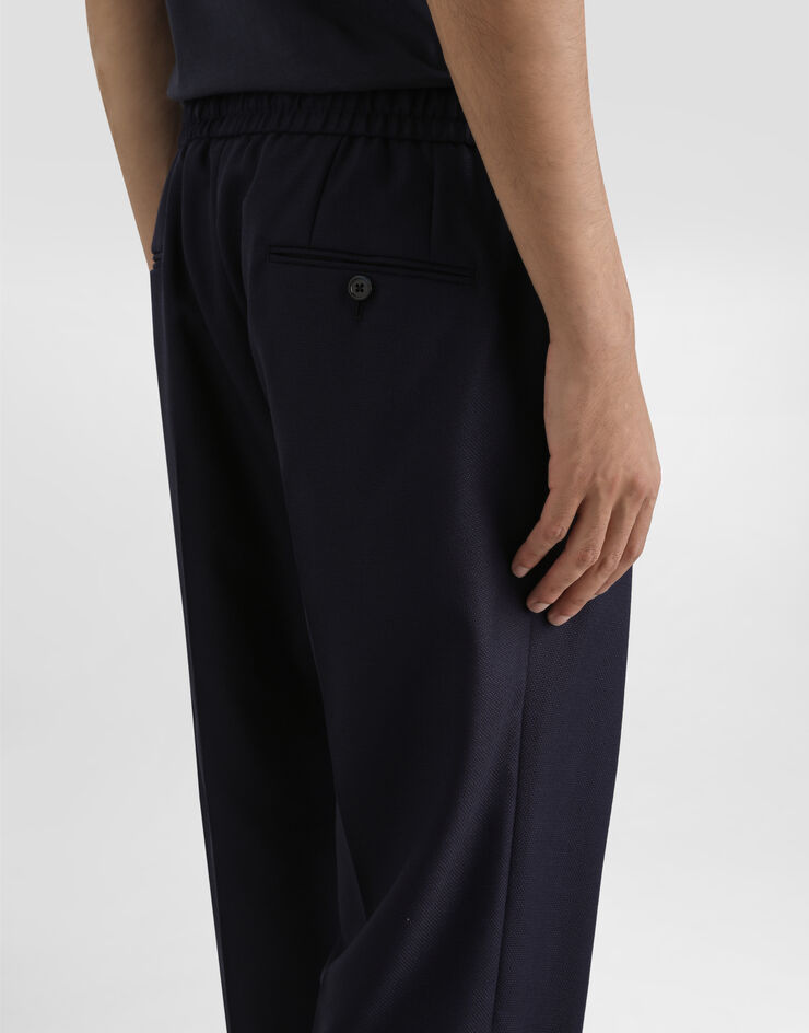 Dolce & Gabbana Garment-dyed wool joggers Blue GP12QTFU25E