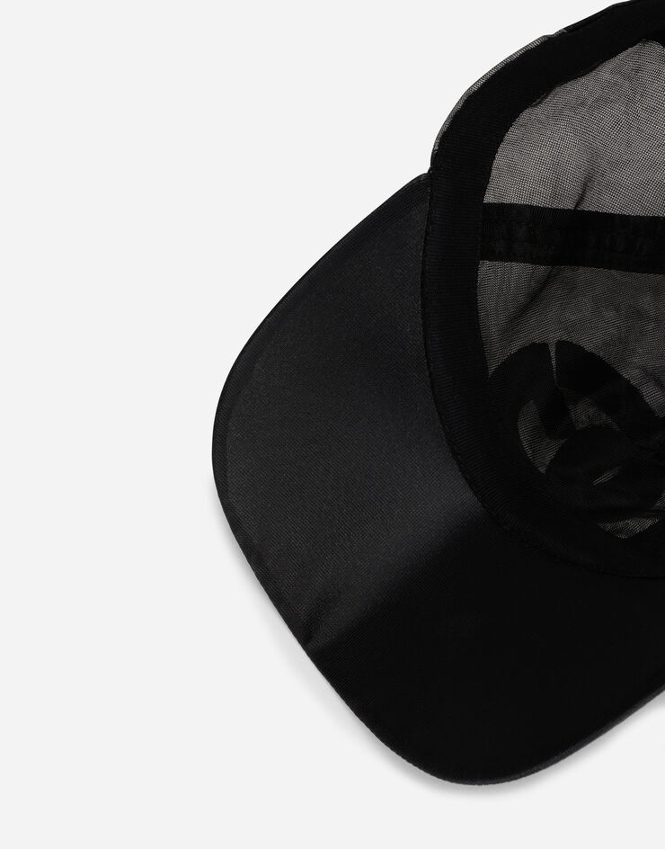 Dolce & Gabbana Marquisette hat with DG logo Black FH572ZGDAJI