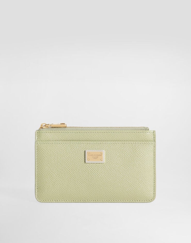 Dolce & Gabbana Dauphine calfskin card holder Green BI1261A1001