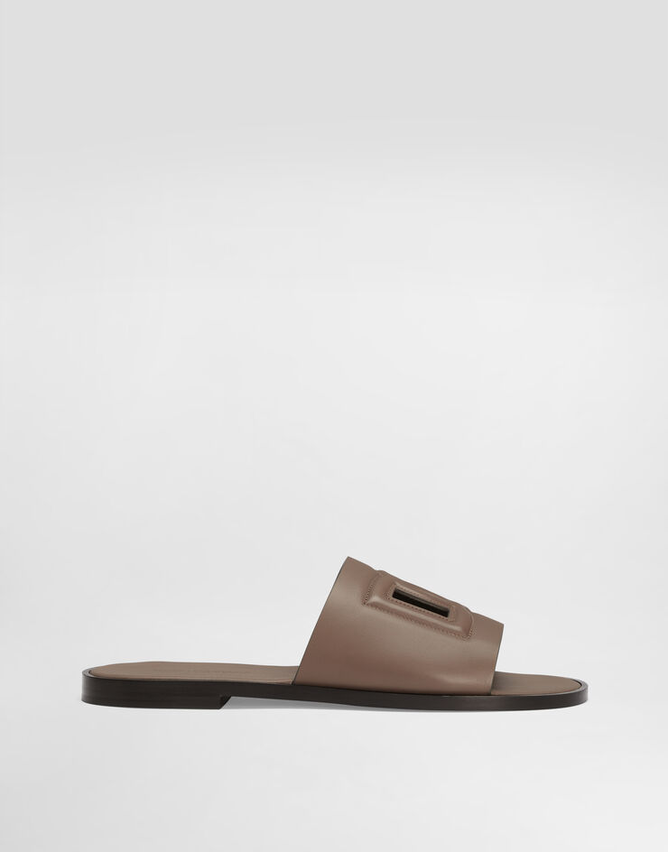 Dolce & Gabbana Calfskin sliders Turtle Dove A80397AO602