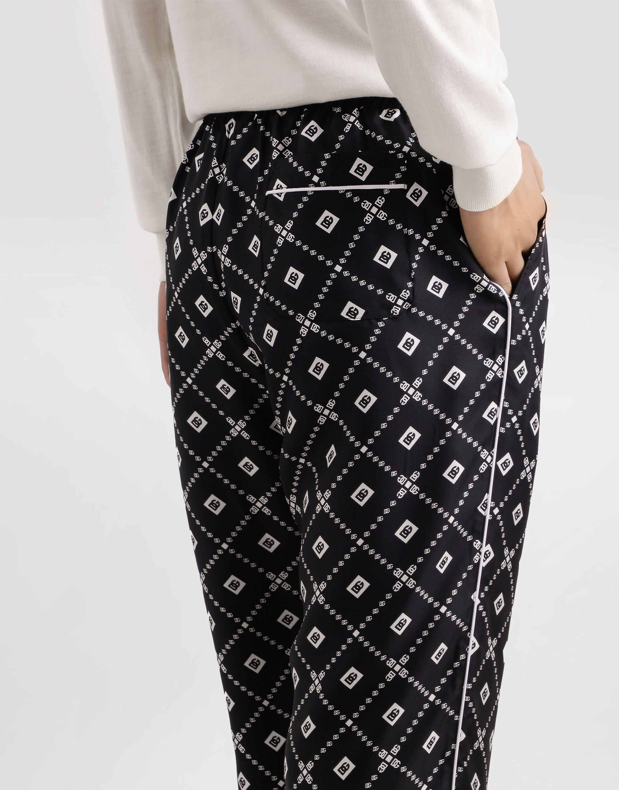 Printed twill trousers - thumbnail 5