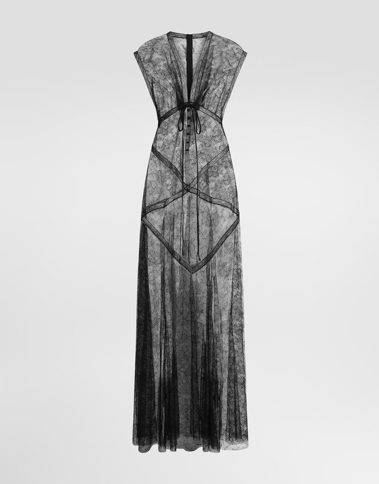 Dolce & Gabbana Chantilly lace dress Black F613ZTILMCW