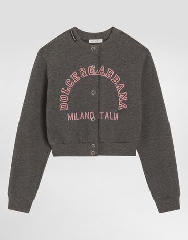 Dolce & Gabbana سويت شيرت بأزرار بطبعة Dolce&Gabbana Grey L5JWCQG7PSB