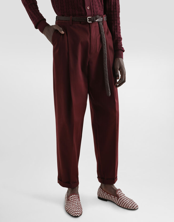 Dolce & Gabbana Cotton gabardine pants with double darts  GP10DTFUFNV