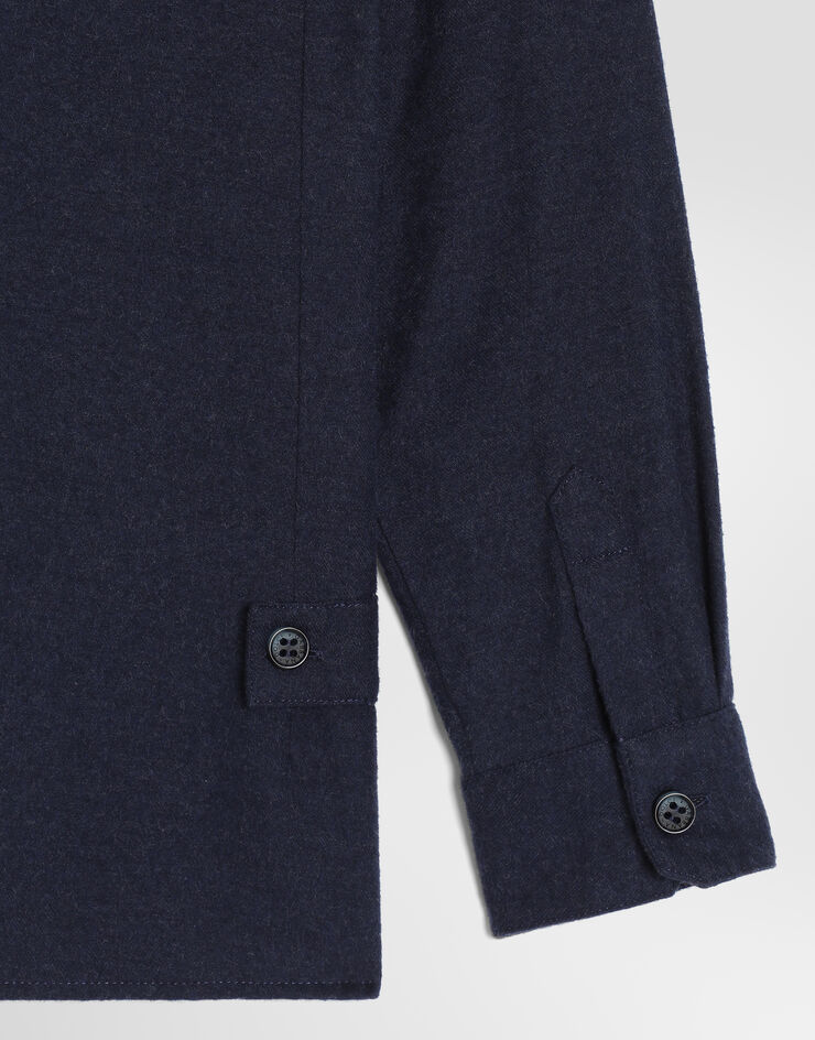 Dolce & Gabbana Melange flannel shirt Dolce & Gabbana Melange flannel shirt Grey L45S12FU5ZI