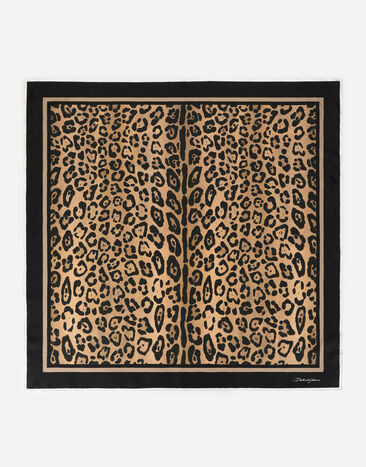 Dolce & Gabbana Leopard-print twill scarf (90 x 90) Multicolor IF677WG7BPY