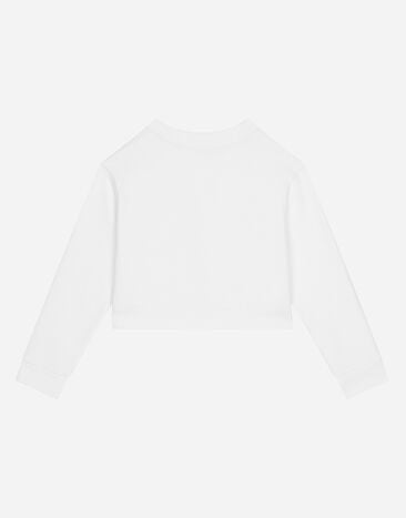Dolce & Gabbana Jersey sweatshirt with DG logo Blanco L5JWACG7L4J
