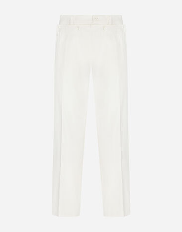 Dolce & Gabbana Sailor-style stretch cotton pants White G8RG0TFU75F