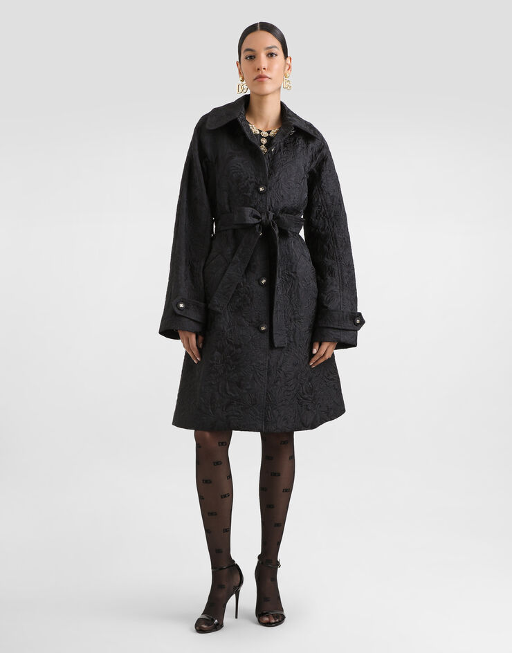 Dolce & Gabbana Brocade peony dres Black F6AMRZHJMQO