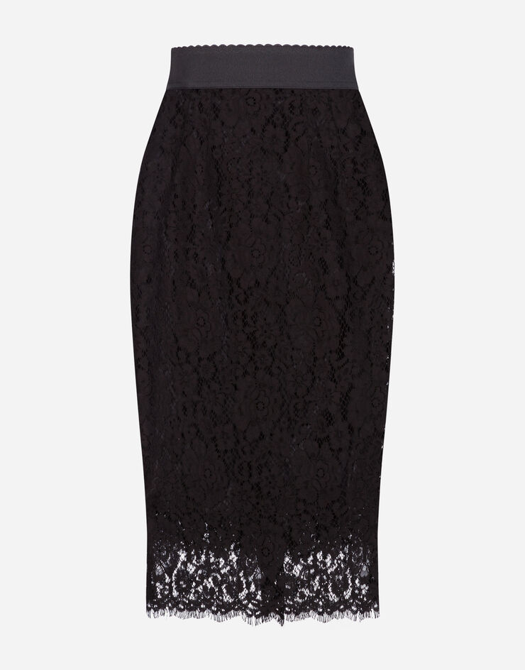 Dolce & Gabbana Bleistiftrock aus spitze SCHWARZ F4A2PTHLMCK