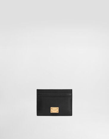 Dolce & Gabbana Plongé calfskin card holder Black BI0330A9S25