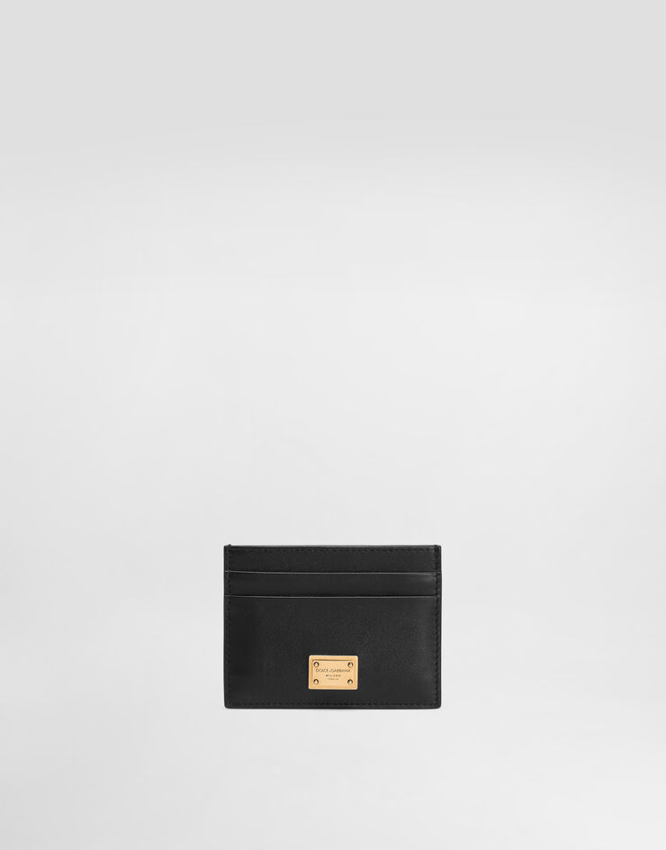 Dolce & Gabbana Plongé calfskin card holder Black BI0330A9S25
