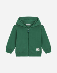 Dolce & Gabbana Zip-up hoodie with banana tree print Green L1JWITG7K8E