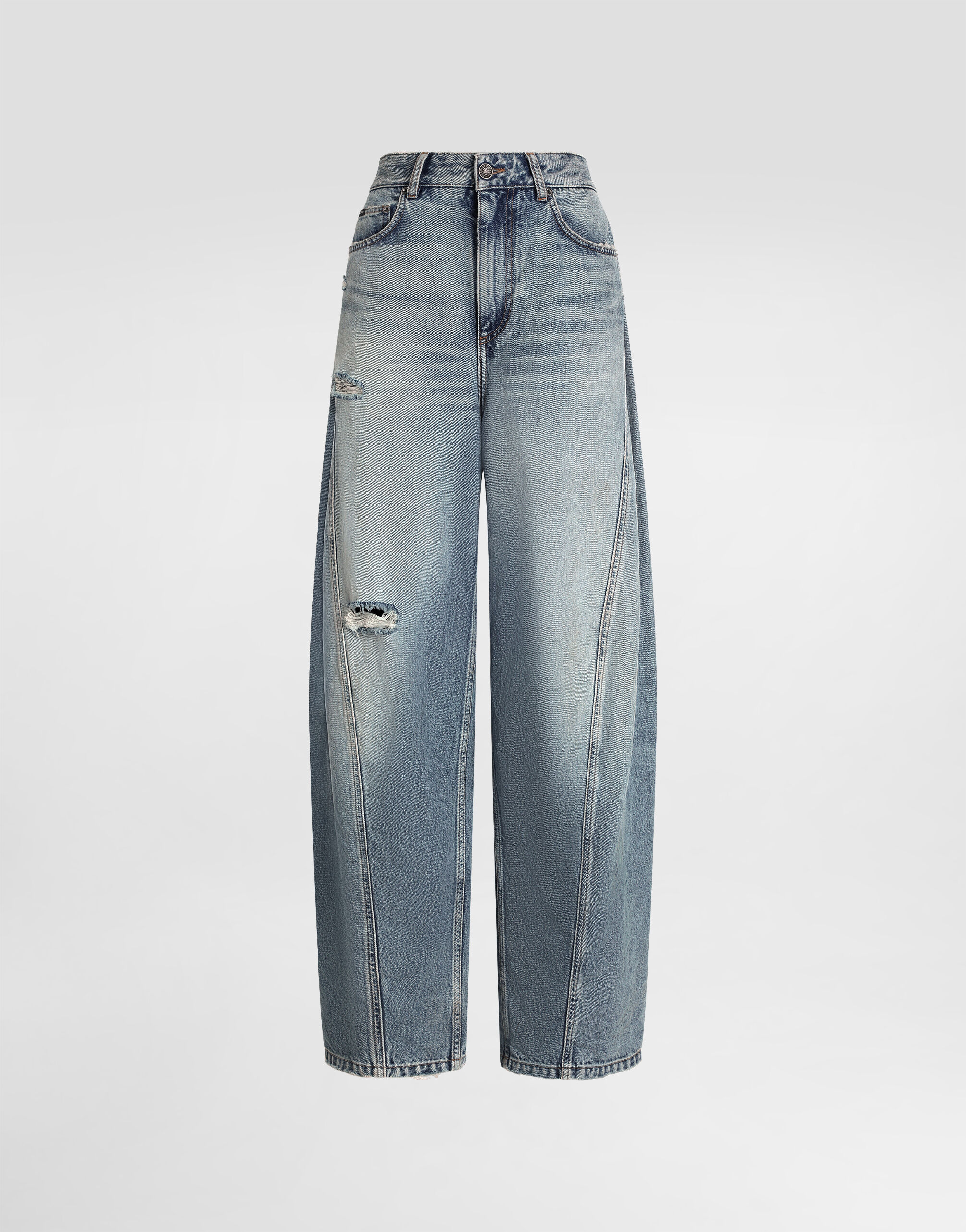 Denim trousers in Multicolor for Women | Dolce&Gabbana®