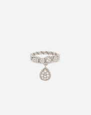Dolce & Gabbana Anello Easy Diamond in oro bianco 18kt e pavé di diamanti Bianco WRQA1GWSPBL